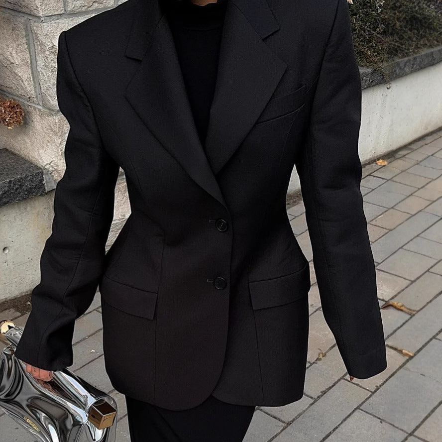 Damen Oversized Blazer Modischer Schnitt Eveloria