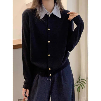 Damen Cardigan mit goldenen Knöpfen Eveloria