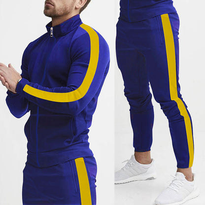 Herren Sportanzug-Set mit Reißverschluss und Streifen Eveloria