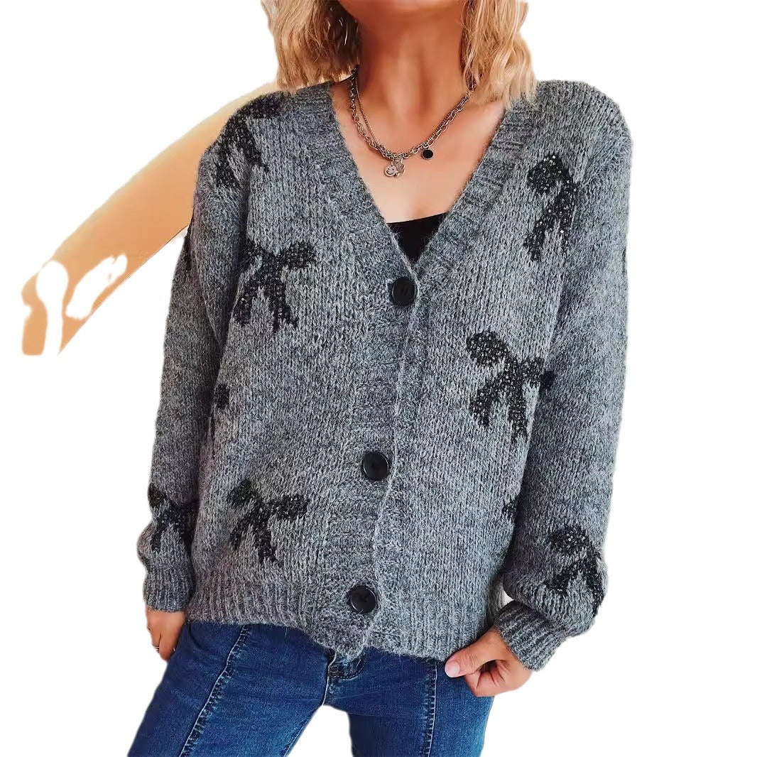 Damen Strickjacke Karomuster Weich Eveloria