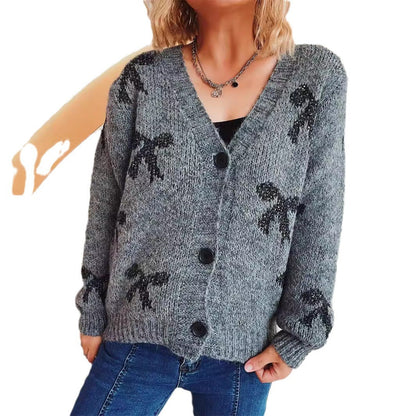 Damen Strickjacke Karomuster Weich Eveloria