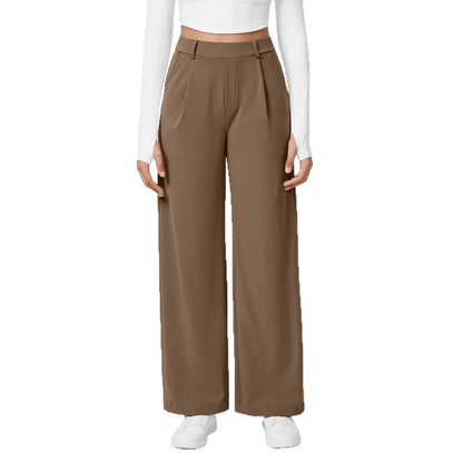 Damen Palazzo-Hose Weit Geschnitten Falten Elegant Eveloria