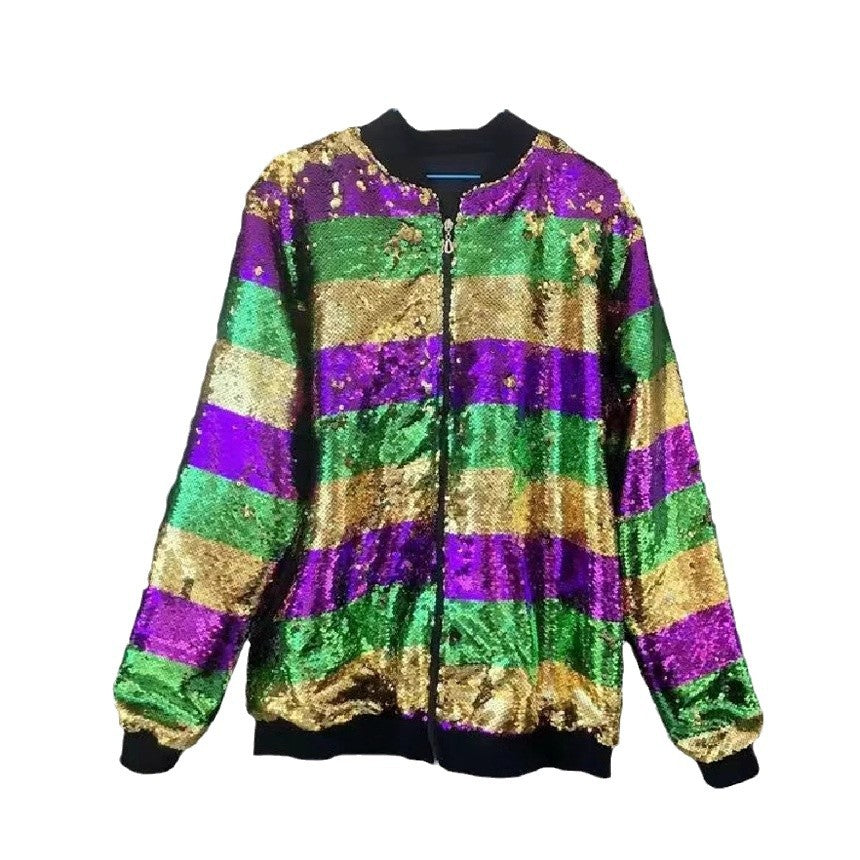 Damen Glitzerjacke Multicolore Pailletten Eveloria
