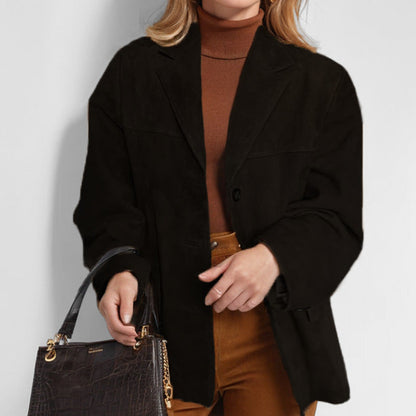 Damen Wildlederjacke Lässige Passform Eveloria