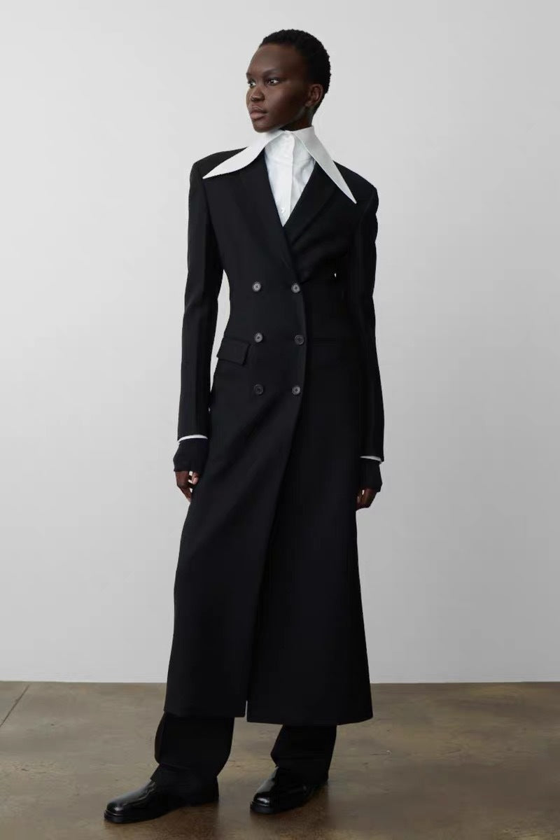 Damen Blazer Doppeltreihig Weitschnitt Eveloria
