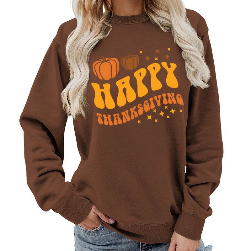 Damen Sweater Pumpkin-Motiv Gemütlich Grün