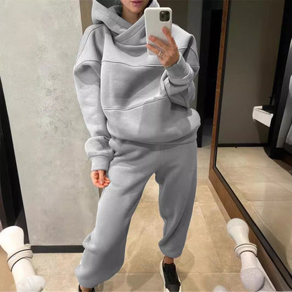 Damen Hoodie Jogginghose Set Weite Passform Bequem - Eveloria