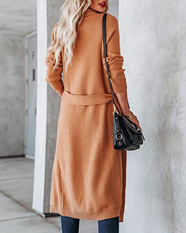 Damen Grobstrick Cardigan mit Taschen Eveloria