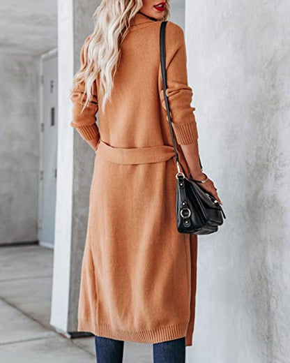 Damen Grobstrick Cardigan mit Taschen Eveloria
