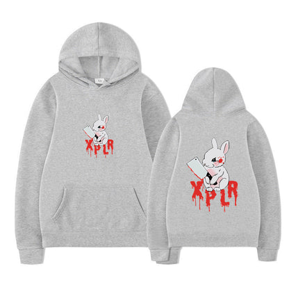 Damen Kapuzensweater Cartoon-Motiv Bequem Eveloria