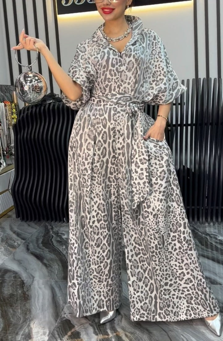 Damen Jumpsuit Weites Bein Floralmuster Eveloria