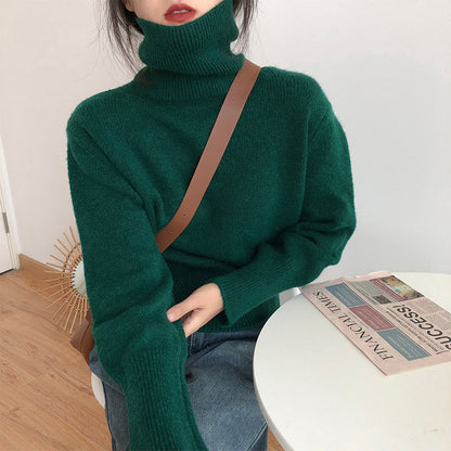 Damen Rollkragenpullover Weiches Strickmaterial Eveloria