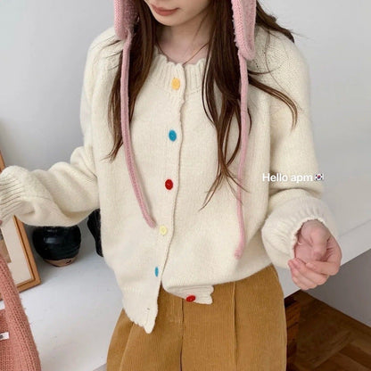 Damen Strickcardigan Bunt Lässig