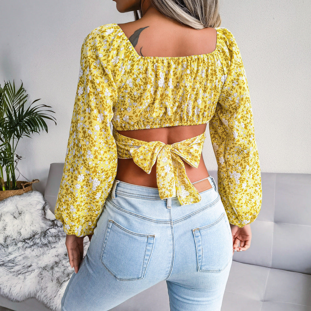 Damen Bluse Blumenmuster Eveloria