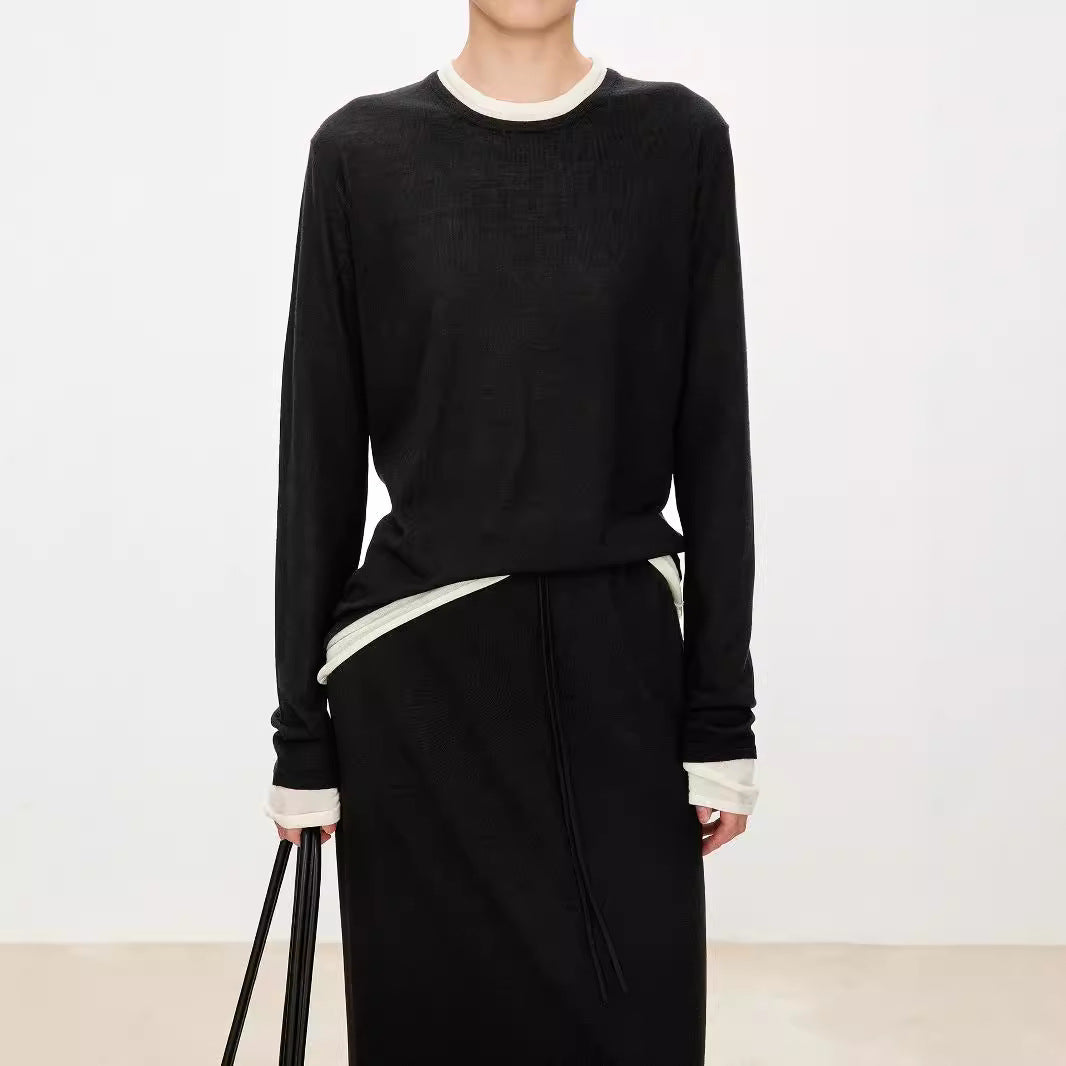 Damen Langarmshirt Feinstrick Eveloria - Eveloria