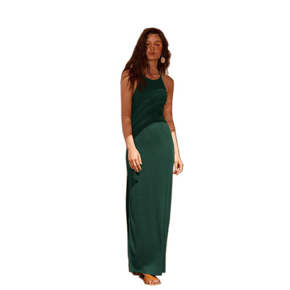 Damen Maxikleid Rippstruktur Figurbetont Eveloria