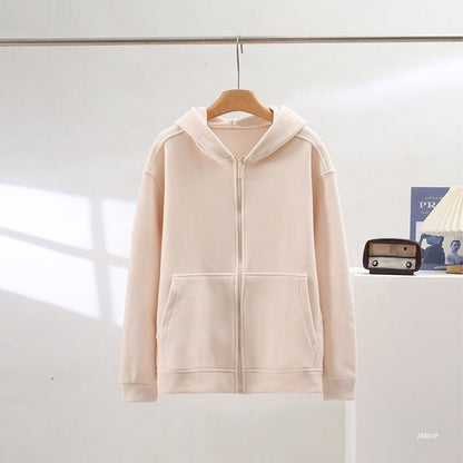 Damen Fleece Hoodie Reißverschluss Kängurutaschen Eveloria