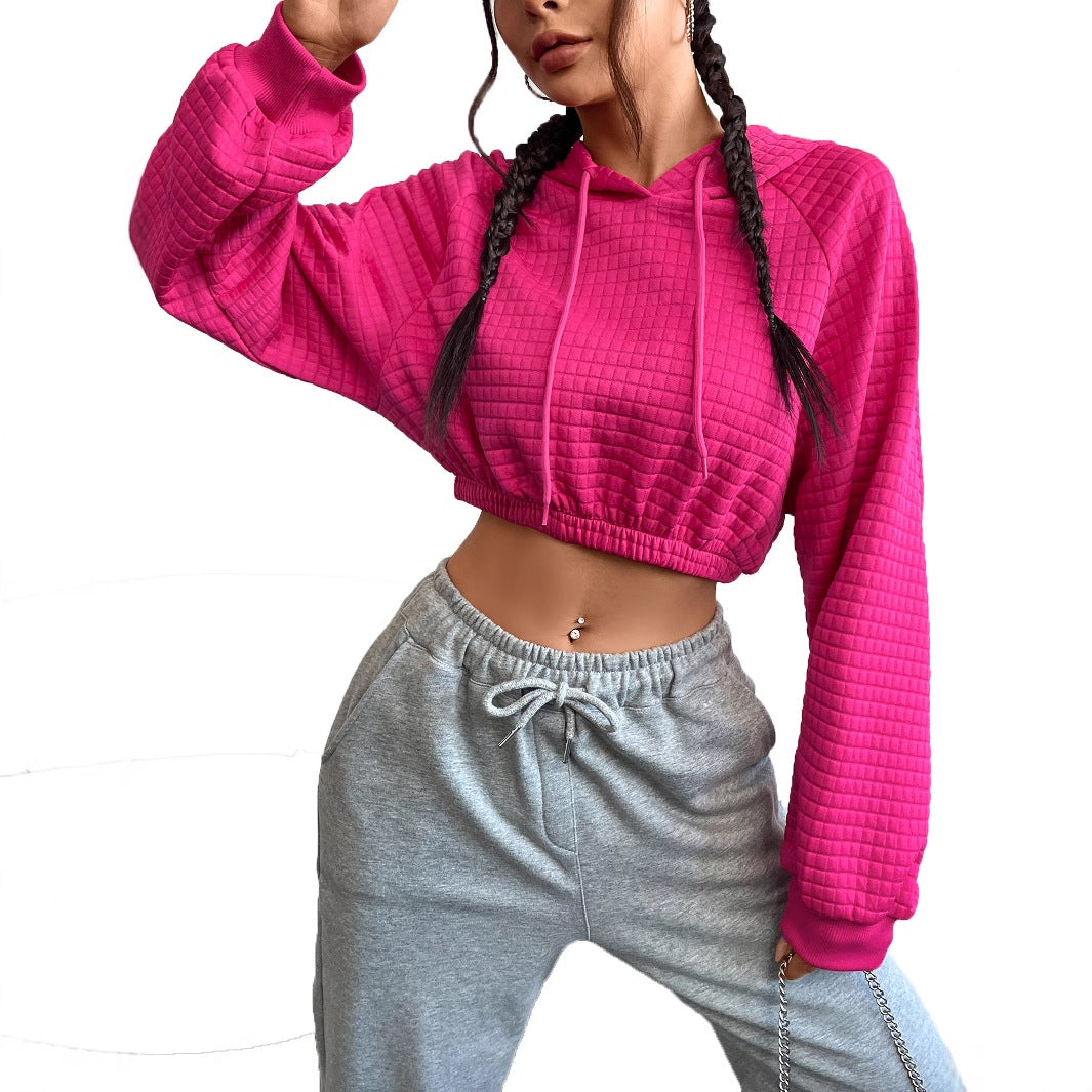 Damen Cropped Hoodie Strukturiertes Design Eveloria
