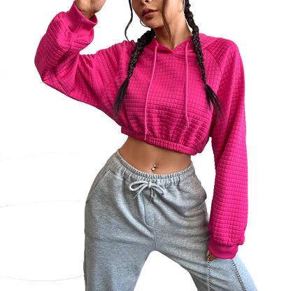 Damen Cropped Hoodie Strukturiertes Design Eveloria