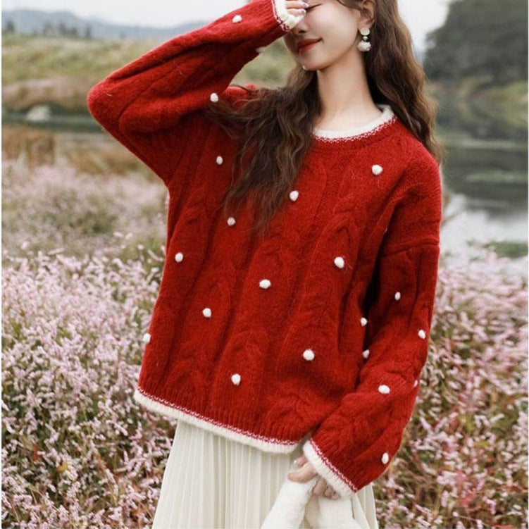 Damen Oversized Pullover Struktur Eveloria