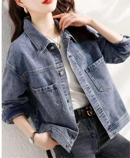 Damen Oversized Jeansjacke Eveloria
