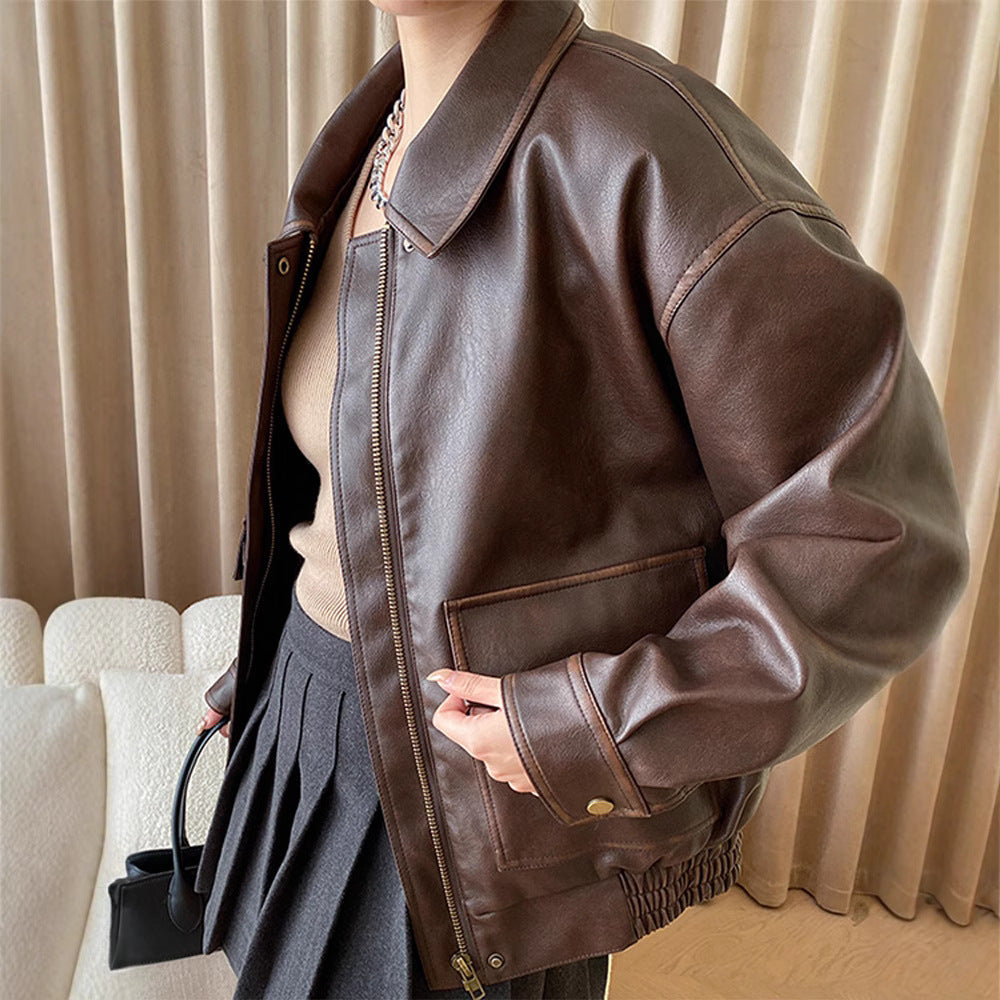 Damen Kunstlederjacke Eveloria
