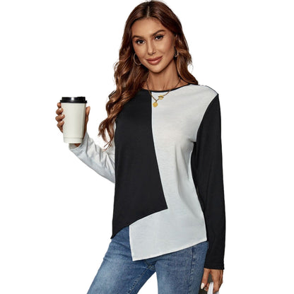 Damen Langarmshirt Farbblockierung Moderne Optik Eveloria