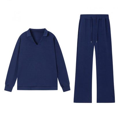 Damen Sweatshirt Hose Set Eveloria Baumwolle Bequem