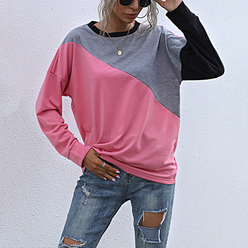 Damen Sweatshirt Kontrastfarben Eveloria