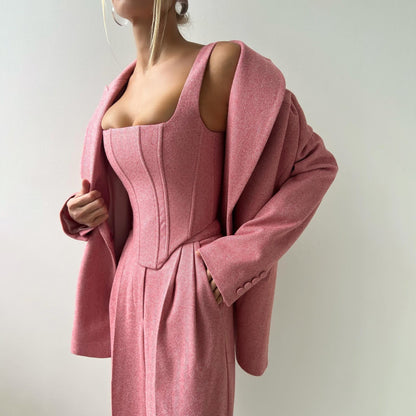 Damen Zweiteiliger Anzug mit tailliertem Oberteil und gerader Hose
