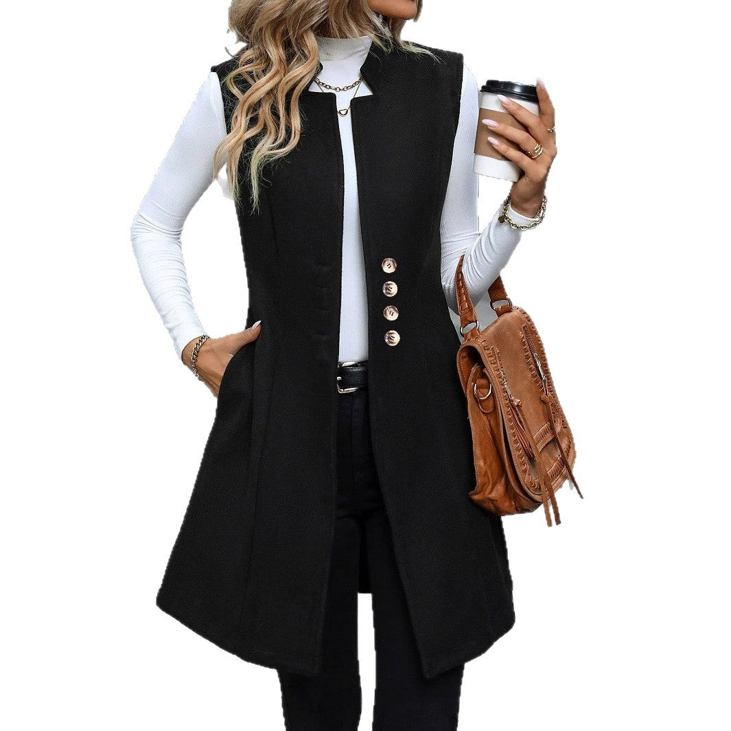 Damen Weste mit Knöpfen Elegantes Design