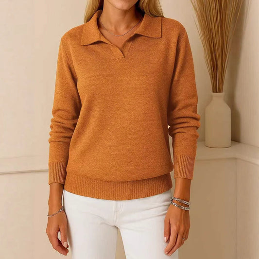 Damen Pullover Polo-Stil Eveloria Hochwertig - Eveloria