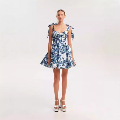 Damen Blumenkleid Sommerkleid Eveloria