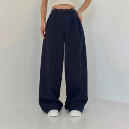 Damen High-Waist Chinohose mit Bindeband Eveloria