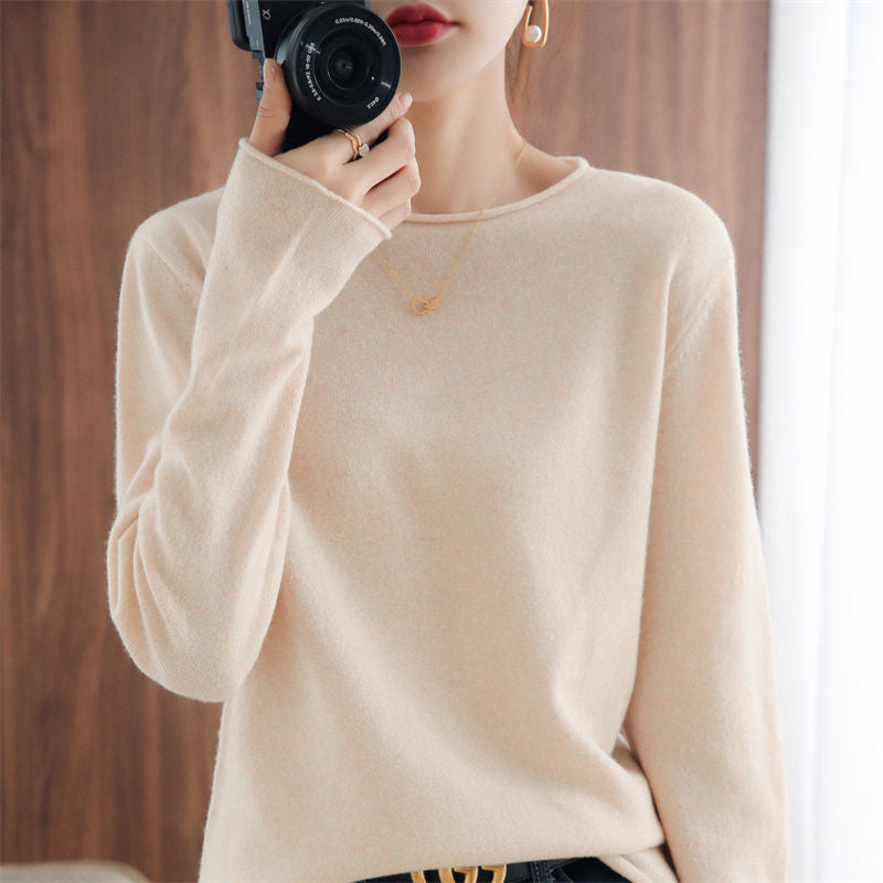 Damen Pullover Weich V-Ausschnitt Eveloria