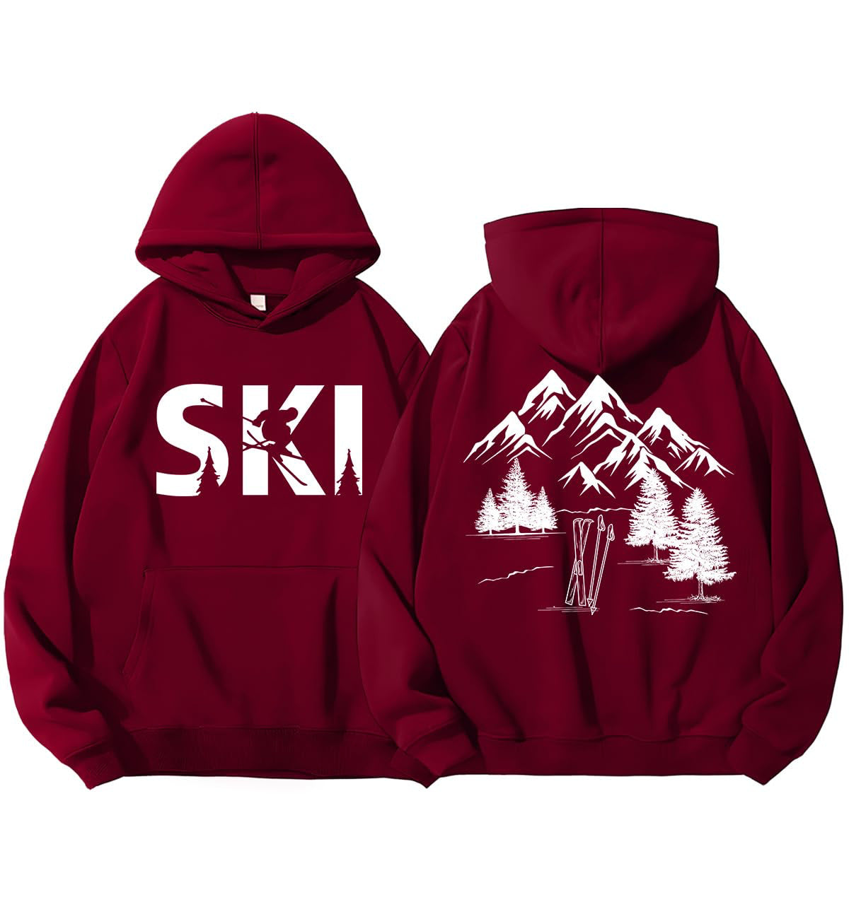 Damen Kapuzenpullover Ski-Design Gemütlich Eveloria