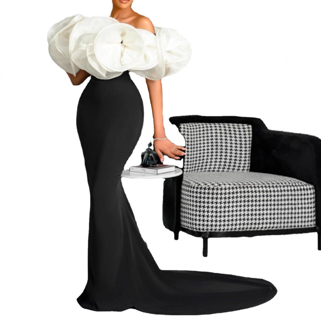 Damen Mermaid-Kleid Eveloria mit Statement-Oberteil