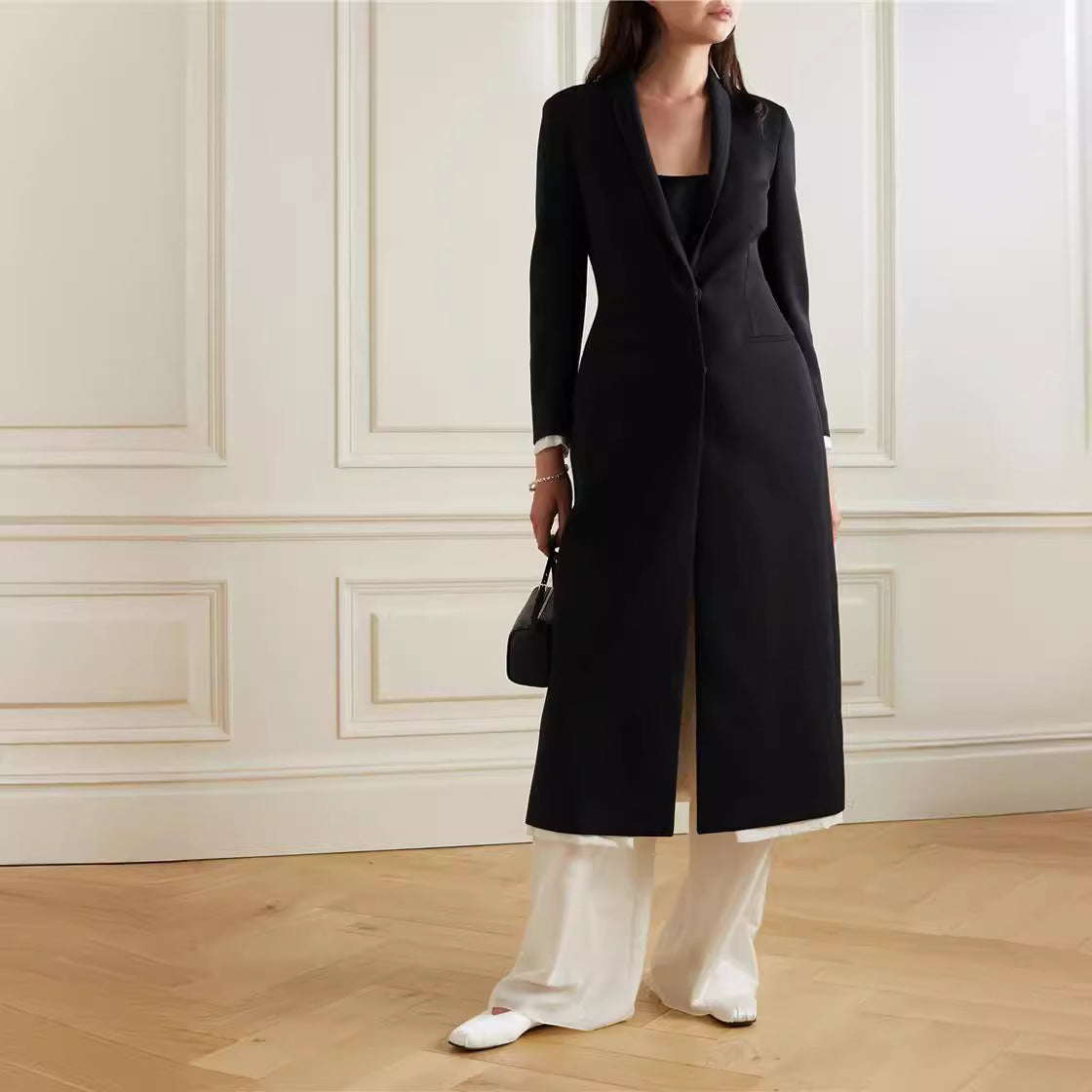 Eveloria Damen Dufflecoat Schick Revers