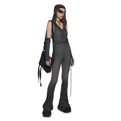 Damen Jumpsuit mit Kapuze und langen Ärmeln Eveloria - Eveloria