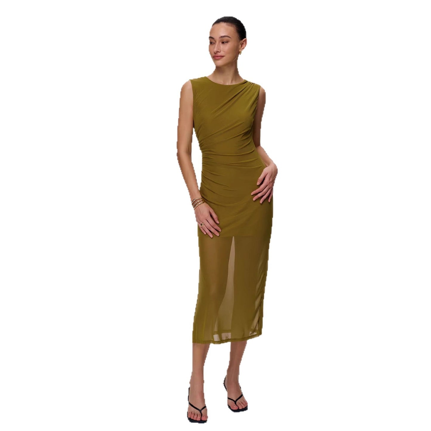 Damen Wickelkleid Elegantes Design Figurbetonung Eveloria