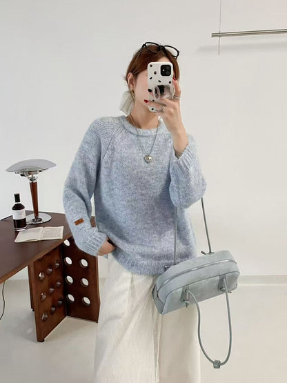 Damen Strickpullover Weich Lässiger Schnitt Eveloria