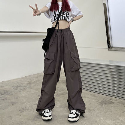 Damen Cargo-Hose Elastischer Bund Praktische Seitentaschen