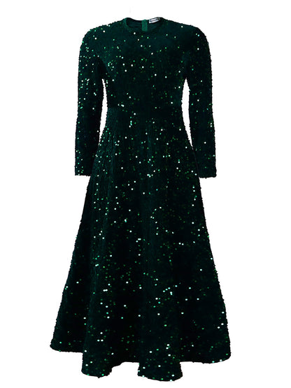 Damen Abendkleid Lang Glitzernd Eveloria