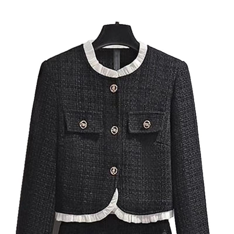 Damen Kurzjacke Strukturierte Knöpfe Eveloria
