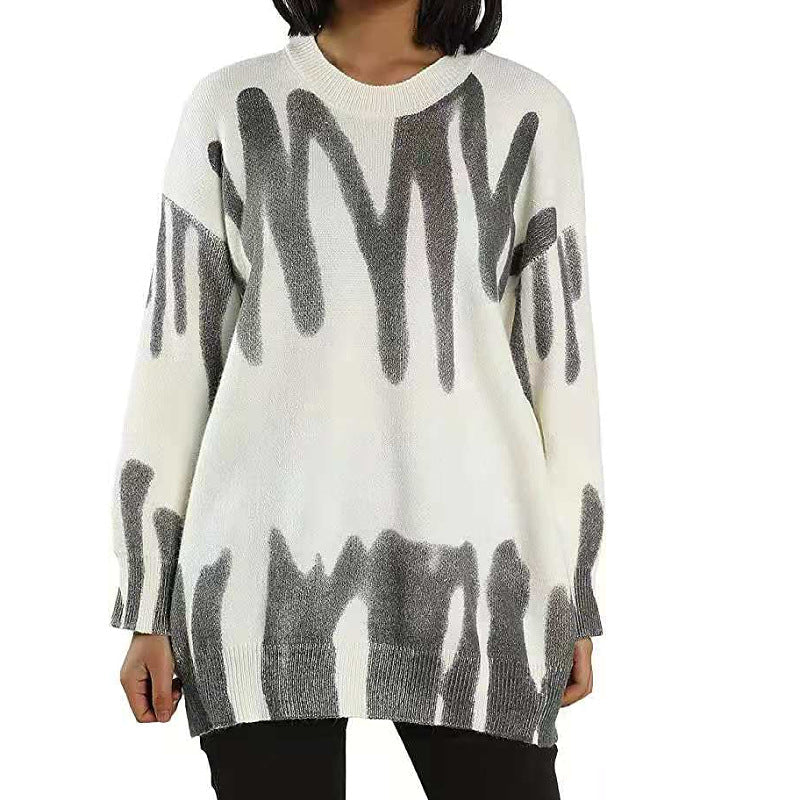 Damen Oversized Pullover Moderner Farbverlauf Eveloria