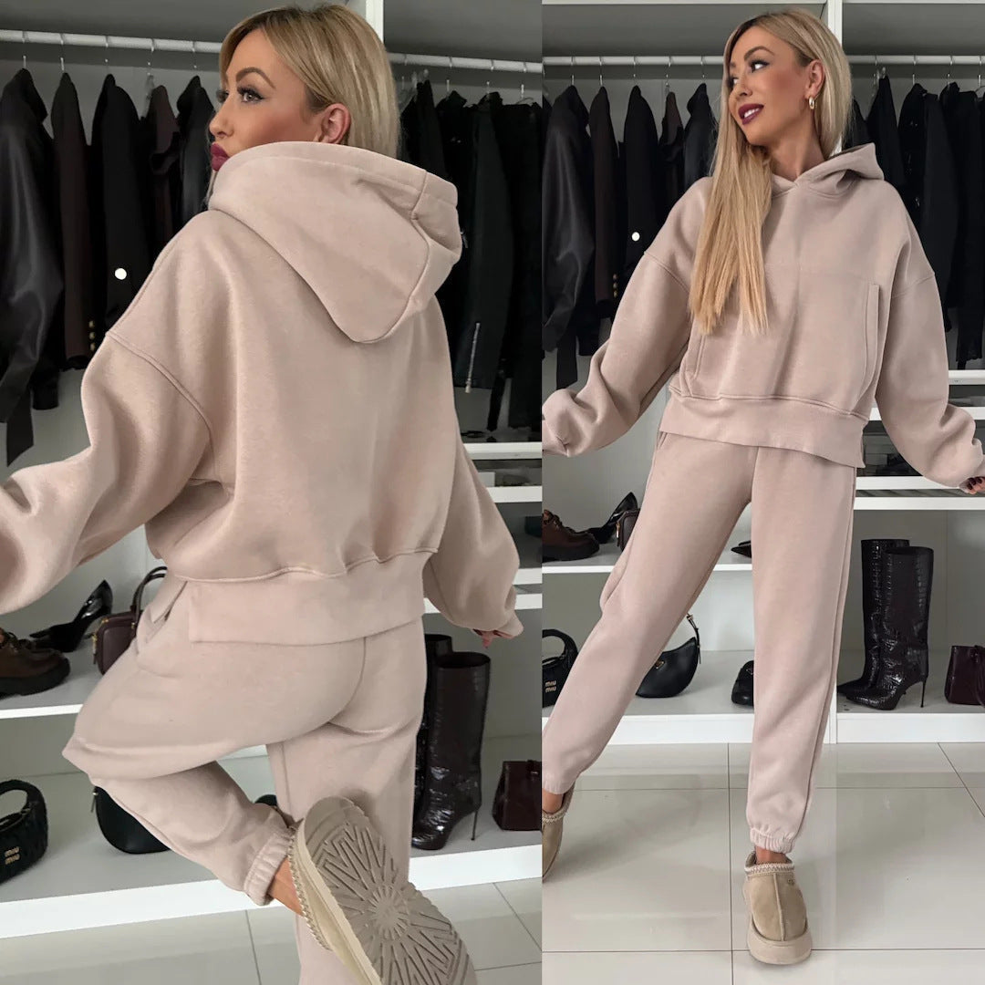 Damen Hoodie Jogginghosen Set Eveloria Weich
