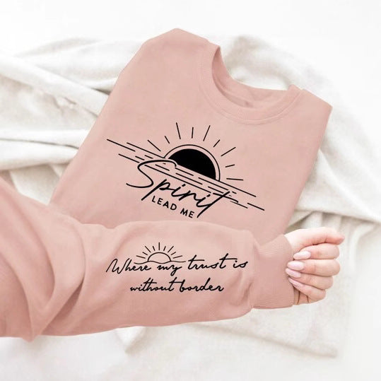 Damen Sweatshirt Weich Fließend mit Druck Eveloria