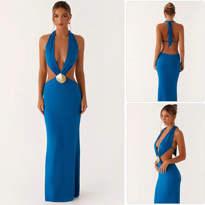Damen Abendkleid V-Ausschnitt Cut-Out-Design Eveloria - Eveloria