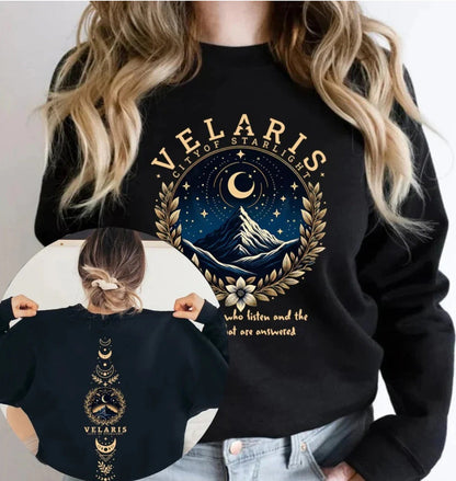 Damen Sweatshirt Nachthimmel Motiv Eveloria