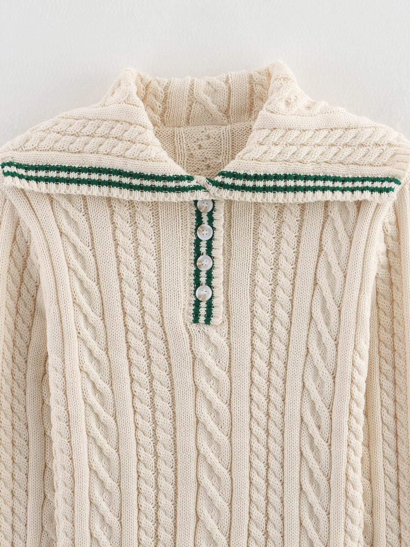 Damen Strickpullover Klassischer Stehkragen Zopfmuster Eveloria